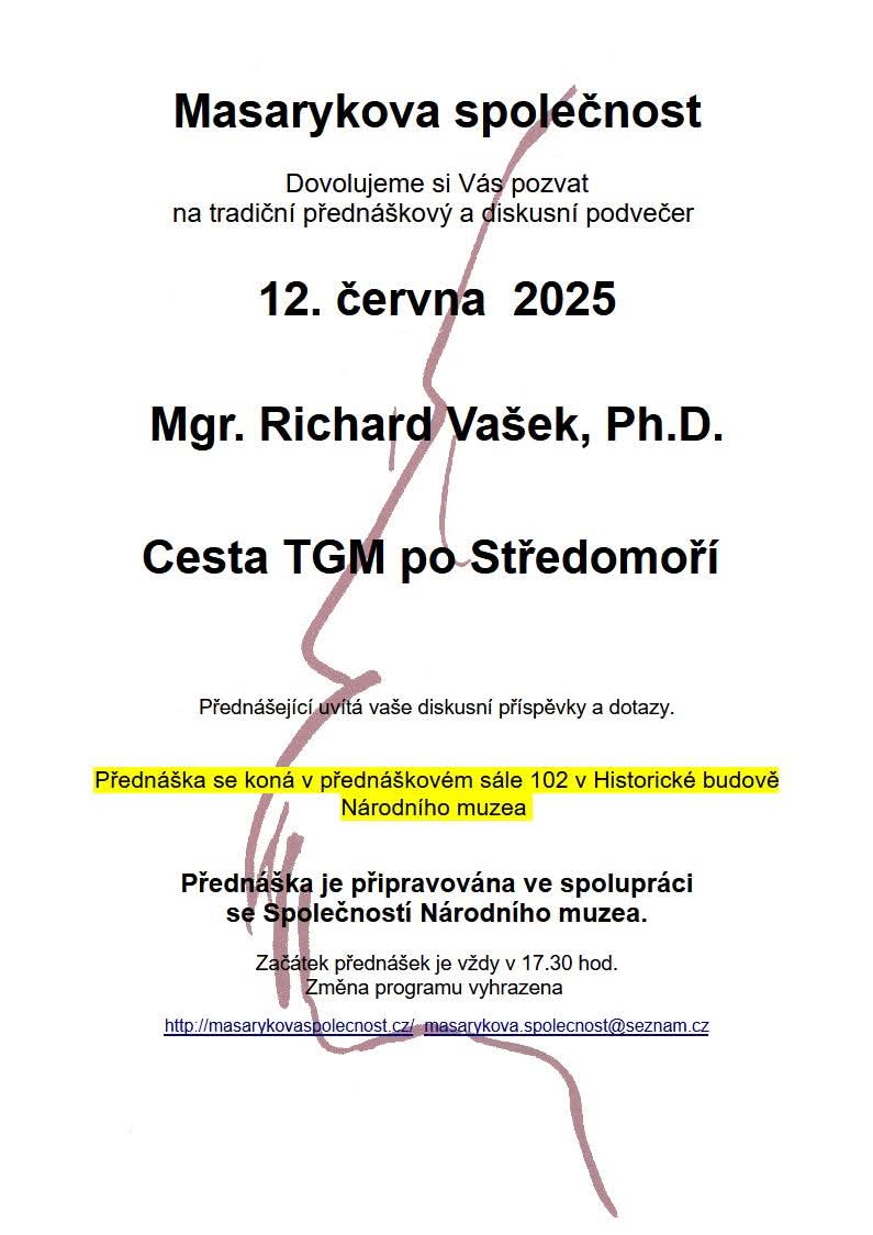 12. červen 2025: Cesta TGM po Středomoří